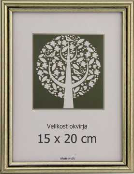 Karako Foto okvir 15x20 cm, plastika, namizni, stenski, 56 srebrn