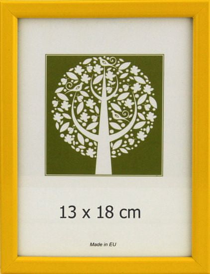 Karako Foto okvir 13x18 cm, plastika, namizni, stenski, 10-A rumena