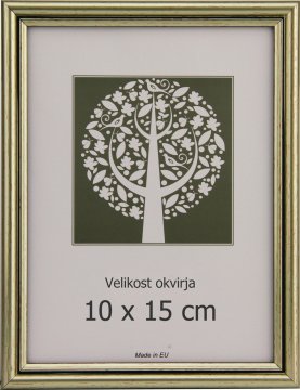 Karako Foto okvir 10x15 cm, plastika, namizni, stenski, 56 srebrn