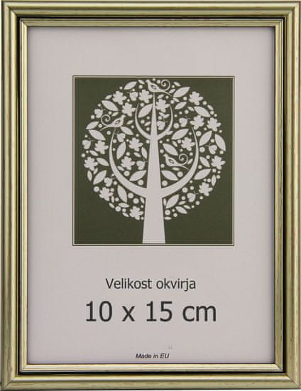 Karako Foto okvir 10x15 cm, plastika, namizni, stenski, 56 srebrn