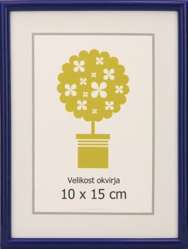 Karako Foto okvir 10x15 cm, plastika, namizni, stenski, 95 moder