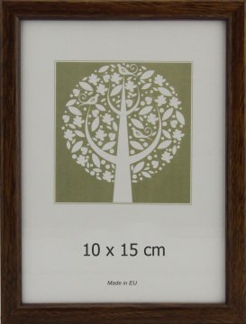 Karako Foto okvir 10x15 cm, plastika, namizni, stenski, 10-A rjav