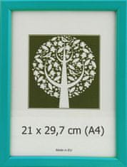 Foto okvir 21x29,7 cm, plastika, stenski, 10-A turkiz