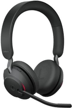 Jabra brezžične slušalke Evolve2 65, USB-A Black MS Teams Stereo
