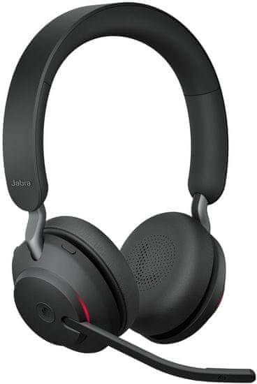 Jabra brezžične slušalke Evolve2 65, USB-A Black MS Teams Stereo