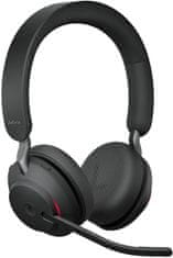 Jabra brezžične slušalke Evolve2 65, USB-A Black MS Teams Stereo