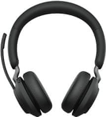 Jabra brezžične slušalke Evolve2 65, USB-A Black MS Teams Stereo