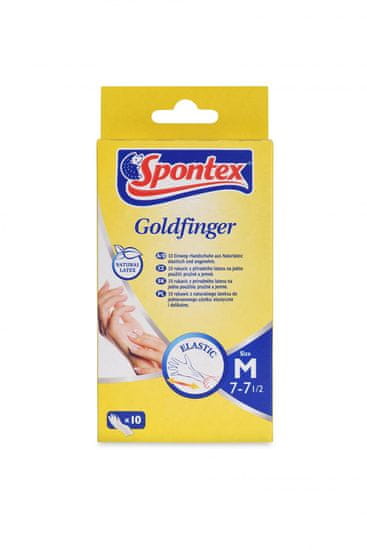 Spontex rokavice iz lateksa za enkratno uporabo Goldfinger M, 10 kosov