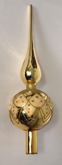 DUE ESSE špica, božičen steklen okrasek, zlat, 33 cm
