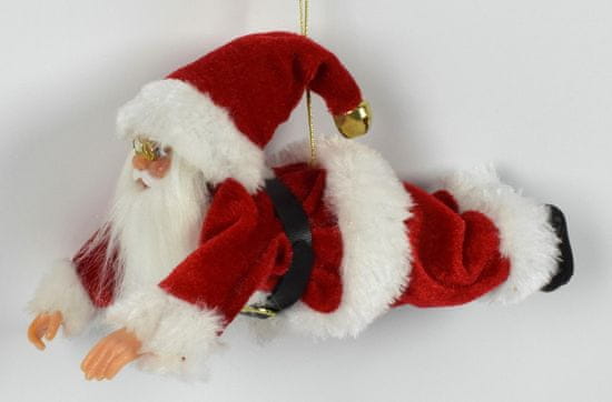DUE ESSE božična viseča dekoracija, letieči Božiček, 18 cm