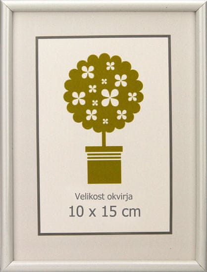 Karako Foto okvir 10x15 cm, plastika, namizni, stenski, 95 bel