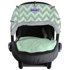 Dooky zaslonka Reversible Mint/Grey Chevron