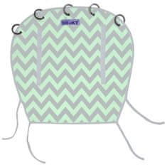 Dooky zaslonka Reversible Mint/Grey Chevron