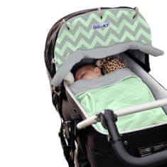 Dooky Obojestranski zaslon Mint/Grey Chevron