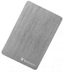 Verbatim Store'n' Go zunanji disk, 1 TB, aluminij, siv (53662)