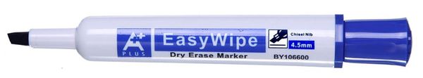 Aplus EasyWhipe C marker za belo tablo, prirezana konica, moder