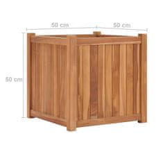 Vidaxl Visoka greda 50x50x50 cm trdna tikovina