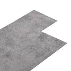 Vidaxl PVC talne plošče 4,46 m² 3 mm samolepilne cementno rjave