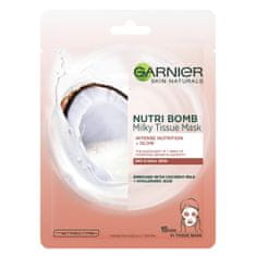 Garnier Skin Naturals Nutri Bomb maska za obraz, tekstilna, s kokosovim mlekom