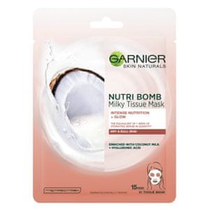  Garnier Skin Naturals tekstilna maska za obraz Nutri Bomb, s kokosovim mlekom 