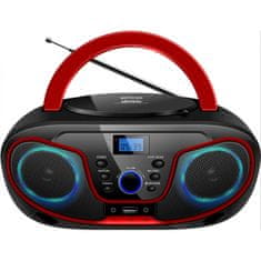 Silva Schneider MPC 19.4 prenosni radio, USB, črno-rdeč