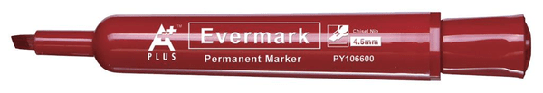 Aplus Evermark permanentni marker, prirezana konica, rdeč
