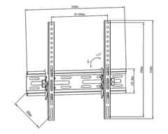 Blow nosilec za TV 76-858, 81,28-139,7 cm, črn
