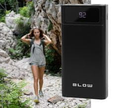 Blow PB40A polnilna baterija, 40.000 mAh, Polymer baterija, hitro polnjenje 3.0, LED zaslon, USB-C, črna