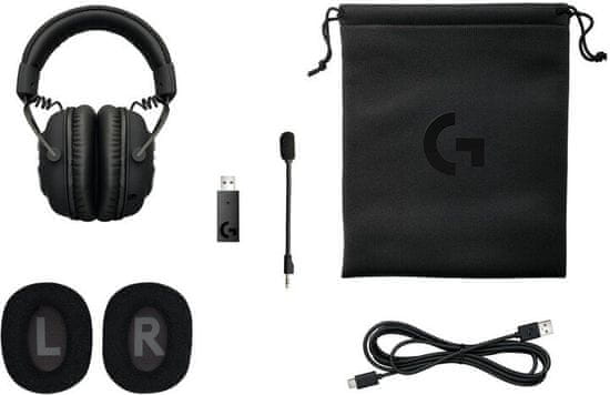 Logitech G PRO X Wireless brezžične gaming slušalke, 7.1, Lightspeed