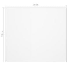 Vidaxl Zaščita za mizo mat 70x70 cm 2 mm PVC