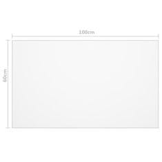 Vidaxl Zaščita za mizo mat 100x60 cm 2 mm PVC