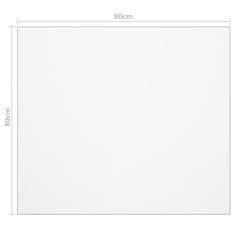 Vidaxl Zaščita za mizo mat 80x80 cm 2 mm PVC