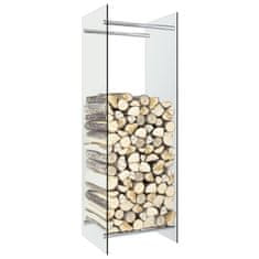Vidaxl Stojalo za drva prozorno 40x35x120 cm steklo