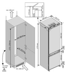 Beko BCNA275E4SN vgradni hladilnik