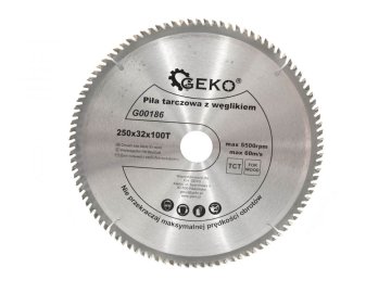 GEKO Žagin list za les 250x32mm 80T z redukcijo na 25,4mm G00185