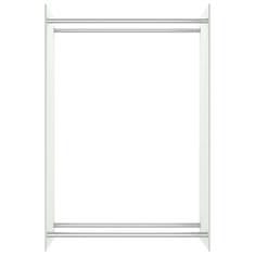 Vidaxl Stojalo za drva belo 80x35x120 cm steklo