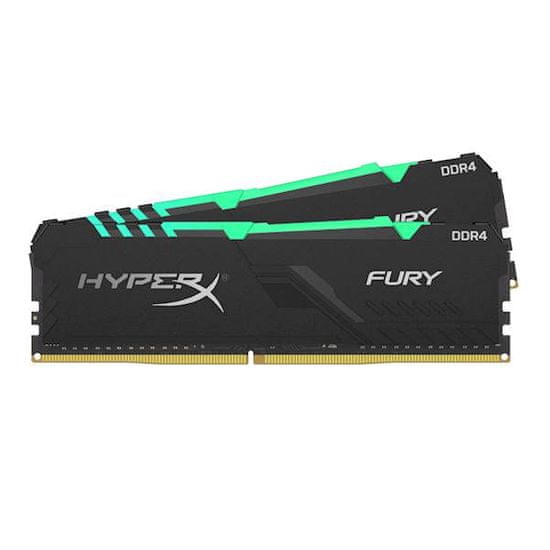 Kingston HyperX Fury pomnilnik (RAM), DDR4 32 GB (2x16GB), 3733 MHz, CL19, RGB (HX437C19FB3AK2/32)
