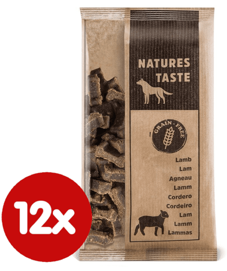 Tommi dopolnilna hrana za psa Natures Taste GF, jagnjetina, 12x100 g