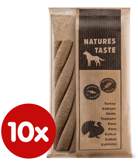 Tommi dopolnilna hrana za psa Natures Taste GF puranje spirale 10x180 g
