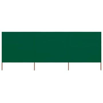 Vidaxl 3-panelni vetrobran tkanina 400x160 cm zelen