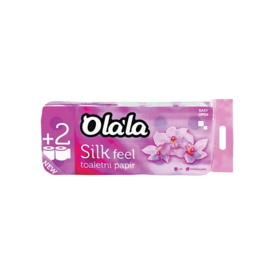 OLALA Silk Feel toaletni papir, 3-slojni, 10 rolic, bel