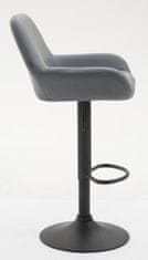 BHM Germany Barski stol Brag (SET 2 kosa), umetno usnje, siva
