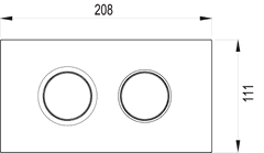 Schwab Thira Duo aktivirna tipka za dvokoličinsko splakovanje, mat krom (4060419331)