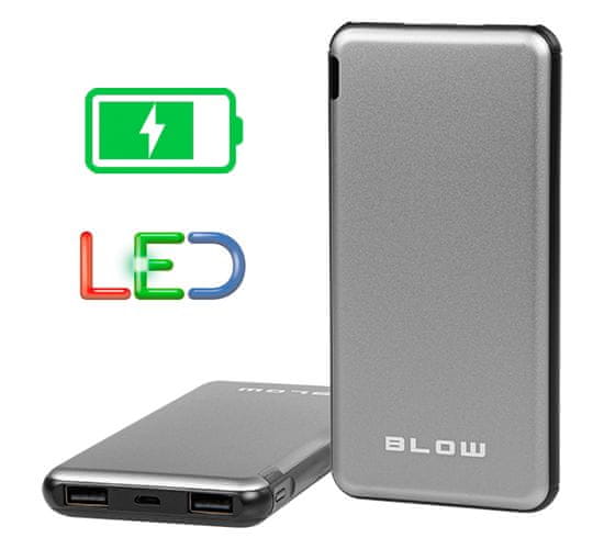 Blow PB20A Powerbank prenosna baterija, 20000 mAh, črna/srebrna