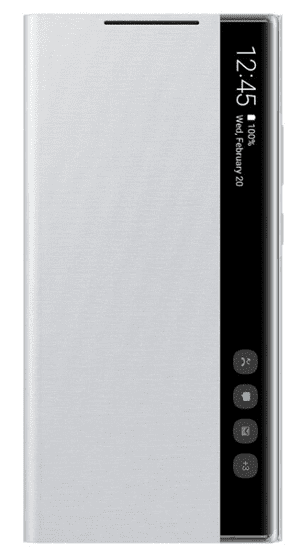 Samsung Samsung Clear View ovitek za Galaxy Note 20, srebrn (EF-ZN985CSE)