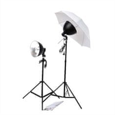 Vidaxl Fotografski studijski komplet s svetilkami in ozadjem