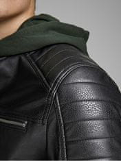 Jack&Jones Moška jakna JJEROCKY 12147218 Black PU (Velikost S)