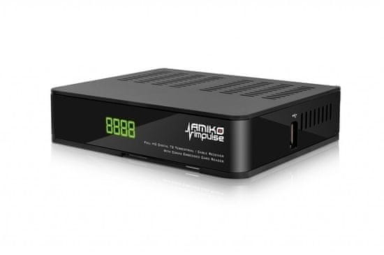 Amiko Impulse T2/C sprejemnik, SD/HD (MPEG2/MPEG4/H.264 ), DVB-T, DVB-C