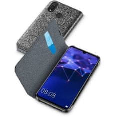 CellularLine ovitek za Huawei P Smart 2019, magnetni, preklopni, imitacija usnja, črn