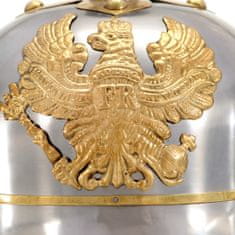 shumee Nemško-pruska čelada starinska kopija LARP srebrno jeklo